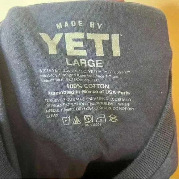 Yeti Short Sleeve T Shirt “Wildly Stronger! Keep Ice Longer!” Men Large Blue - Picture 4 of 4